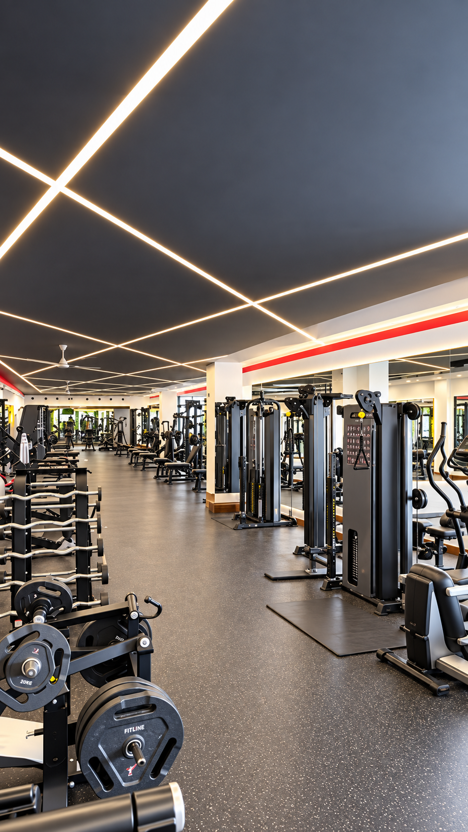 Main gym training floor at Heart Fitness Virar East